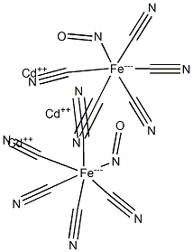 Cadmium pentacyanonitrosylferrate(III) Struktur