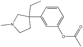 Acetic acid 3-(3-ethyl-1-methyl-3-pyrrolidinyl)phenyl ester Struktur