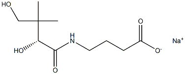 (+)-4-[[(R)-2,4-Dihydroxy-3,3-dimethylbutyryl]amino]butyric acid sodium salt Structure