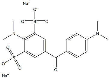 5-(4-Dimethylaminobenzoyl)-2-dimethylamino-1,3-benzenedisulfonic acid disodium salt Structure