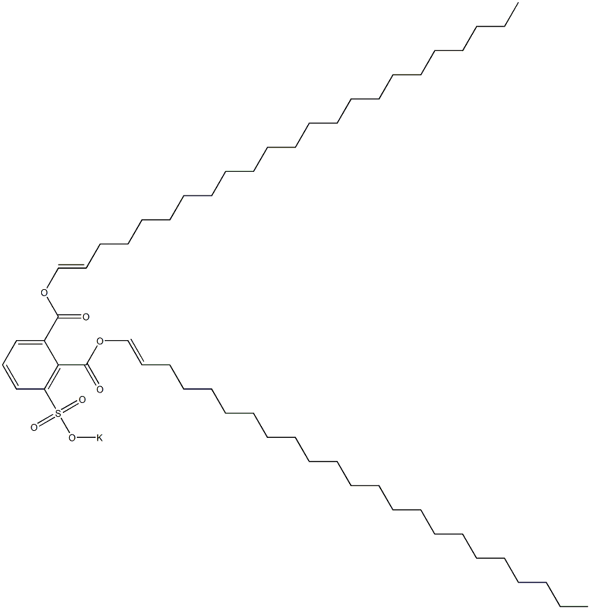 3-(Potassiosulfo)phthalic acid di(1-tricosenyl) ester
