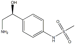 (S)-2-アミノ-1-[4-[(メチルスルホニル)アミノ]フェニル]エタノール 化学構造式
