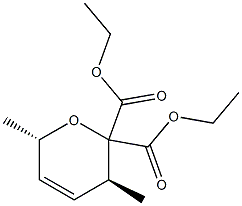 (3S,6S)-3,6-Dihydro-3,6-dimethyl-2H-pyran-2,2-dicarboxylic acid diethyl ester Structure