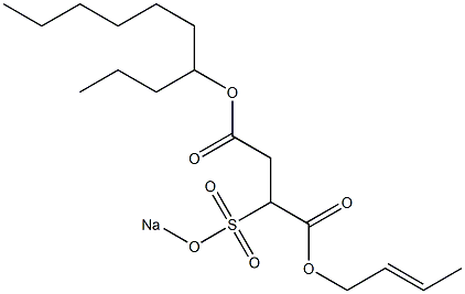  2-(Sodiosulfo)succinic acid 4-decyl 1-(2-butenyl) ester