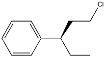 (-)-[(R)-3-Chloro-1-ethylpropyl]benzene Structure