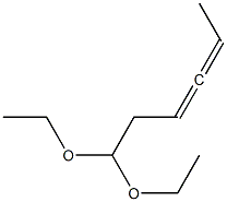 3,4-Hexadienal diethyl acetal 结构式