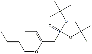 [2-[(E)-2-Butenyloxy]-2-butenyl]phosphonic acid di-tert-butyl ester Structure