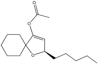 Acetic acid (R)-5-pentylspiro[furan-2(5H),1'-cyclohexan]-3-yl ester Struktur