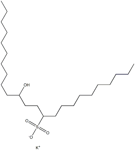 14-Hydroxytetracosane-11-sulfonic acid potassium salt Structure