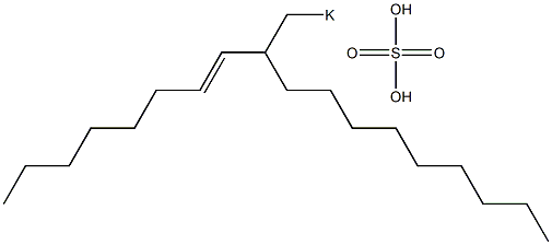 Sulfuric acid 2-(1-octenyl)undecyl=potassium ester salt Structure