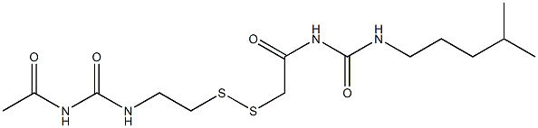 1-Acetyl-3-[2-[[(3-isohexylureido)carbonylmethyl]dithio]ethyl]urea|