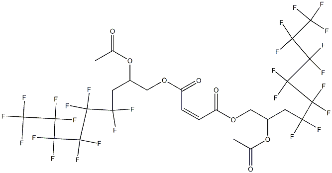 Maleic acid bis(2-acetyloxy-4,4,5,5,6,6,7,7,8,8,9,9,9-tridecafluorononyl) ester Structure
