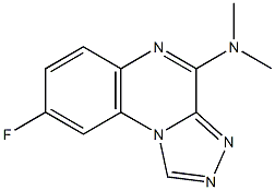 8-フルオロ-4-ジメチルアミノ[1,2,4]トリアゾロ[4,3-a]キノキサリン 化学構造式