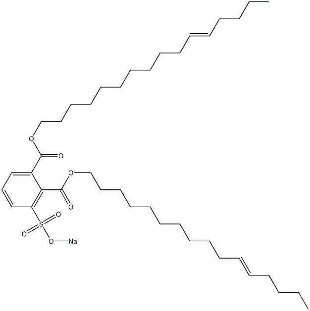 3-(Sodiosulfo)phthalic acid di(11-hexadecenyl) ester 结构式