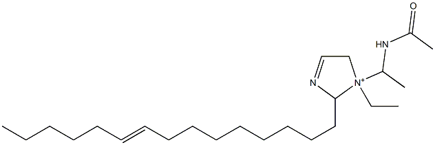1-[1-(Acetylamino)ethyl]-1-ethyl-2-(9-pentadecenyl)-3-imidazoline-1-ium Struktur
