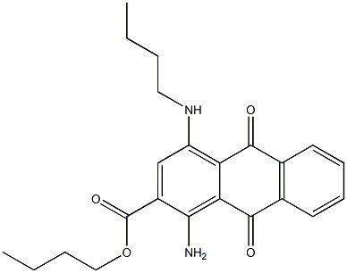 1-Amino-4-butylamino-9,10-dihydro-9,10-dioxo-2-anthracenecarboxylic acid butyl ester Structure