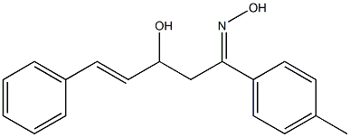 (1Z)-1-(4-Methylphenyl)-5-phenyl-3-hydroxy-4-penten-1-one oxime Struktur
