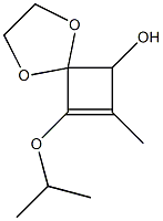8-Isopropyloxy-7-methyl-1,4-dioxaspiro[4.3]oct-7-en-6-ol Struktur