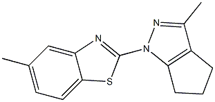 1-(5-Methylbenzothiazol-2-yl)-1,4,5,6-tetrahydro-3-methylcyclopentapyrazole Structure