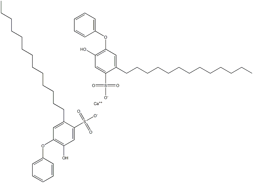 Bis(6-hydroxy-3-tridecyl[oxybisbenzene]-4-sulfonic acid)calcium salt Structure