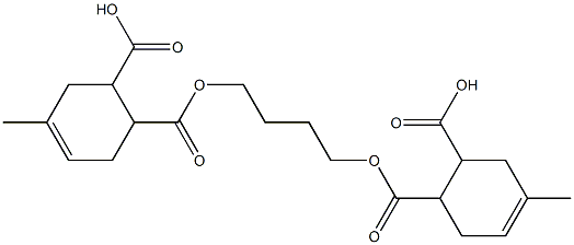 2-[4-(2-Carboxy-4-methyl-4-cyclohexenylcarbonyloxy)butoxycarbonyl]-5-methyl-4-cyclohexene-1-carboxylic acid Structure