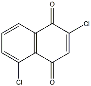 2,5-ジクロロ-1,4-ナフトキノン 化学構造式