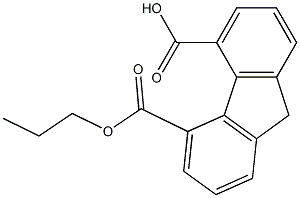 9H-Fluorene-4,5-dicarboxylic acid 4-propyl ester Structure