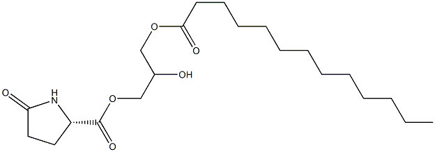 1-[(L-ピログルタモイル)オキシ]-2,3-プロパンジオール3-トリデカノアート 化学構造式