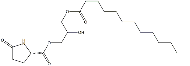 1-[(L-Pyroglutamoyl)oxy]-2,3-propanediol 3-tridecanoate,,结构式