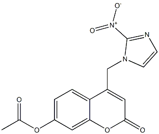 7-Acetoxy-4-[(2-nitro-1H-imidazol-1-yl)methyl]-2H-1-benzopyran-2-one