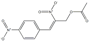 Acetic acid 2-nitro-3-[4-nitrophenyl]-2-propenyl ester Struktur
