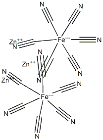 Zinc hexacyanoferrate(III) 结构式