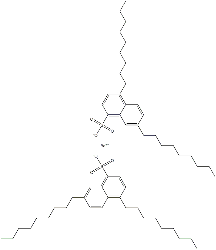 Bis(4,7-dinonyl-1-naphthalenesulfonic acid)barium salt Structure