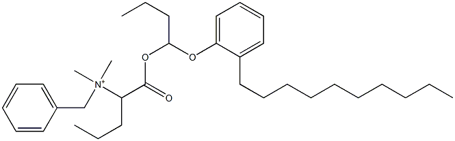  N,N-Dimethyl-N-benzyl-N-[1-[[1-(2-decylphenyloxy)butyl]oxycarbonyl]butyl]aminium