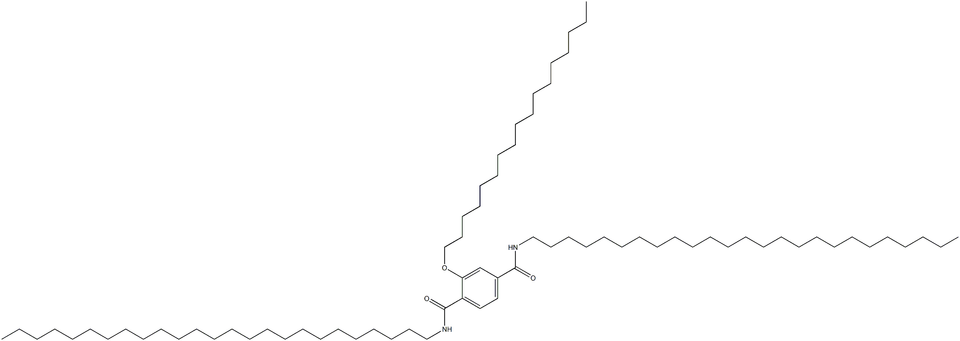 2-(ヘプタデシルオキシ)-N,N'-ジペンタコシルテレフタルアミド 化学構造式