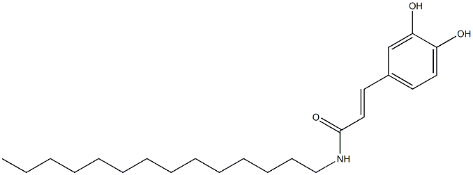 (E)-N-Tetradecyl-3-(3,4-dihydroxyphenyl)propenamide Structure