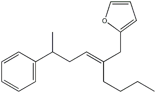 2-[(E)-2-Butyl-5-phenyl-2-hexenyl]furan Struktur