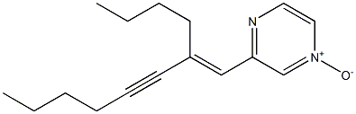 3-[(E)-2-ブチル-1-オクテン-3-イニル]-1-ピラジニウム-1-オラート 化学構造式