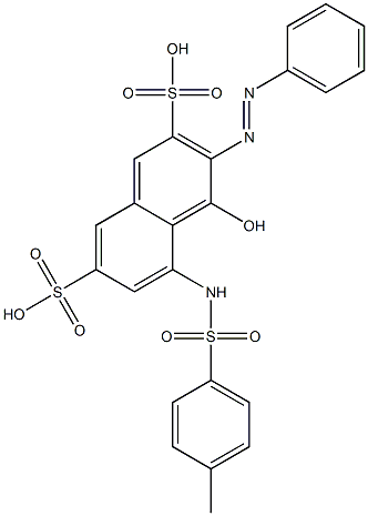  4-Hydroxy-5-[[(4-methylphenyl)sulfonyl]amino]-3-(phenylazo)-2,7-naphthalenedisulfonic acid