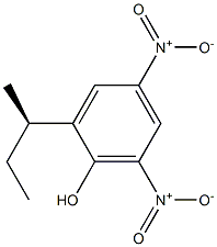(-)-2-[(R)-sec-Butyl]-4,6-dinitrophenol Structure