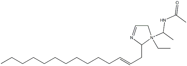 1-[1-(Acetylamino)ethyl]-1-ethyl-2-(2-tetradecenyl)-3-imidazoline-1-ium Struktur