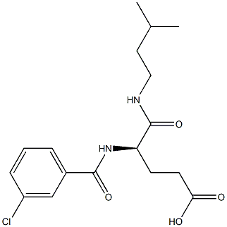 (R)-4-(3-Chlorobenzoylamino)-5-oxo-5-(3-methylbutylamino)valeric acid