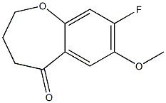 8-Fluoro-7-methoxy-3,4-dihydro-1-benzoxepin-5(2H)-one 结构式