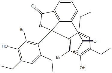 1,1-Bis(6-bromo-2,4-diethyl-5-hydroxyphenyl)-1,3-dihydro-3-oxoisobenzofuran-7-carboxylic acid,,结构式
