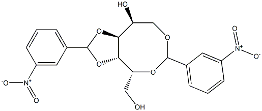 2-O,6-O:3-O,4-O-Bis(3-nitrobenzylidene)-L-glucitol Structure