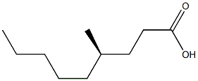 (R)-4-メチルノナン酸 化学構造式