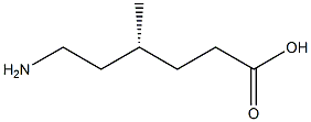 [R,(+)]-6-Amino-4-methylhexanoic acid Struktur