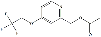 Acetic acid [3-methyl-4-(2,2,2-trifluoroethoxy)-2-pyridinyl]methyl ester Struktur