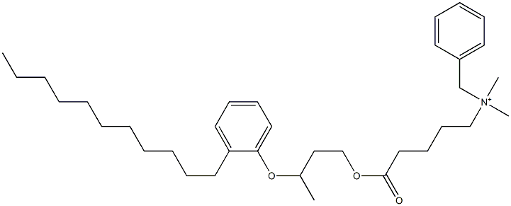  N,N-Dimethyl-N-benzyl-N-[4-[[3-(2-undecylphenyloxy)butyl]oxycarbonyl]butyl]aminium