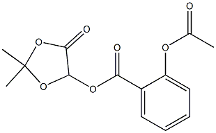 2-アセトキシ安息香酸2,2-ジメチル-4-オキソ-1,3-ジオキソラン-5-イル 化学構造式